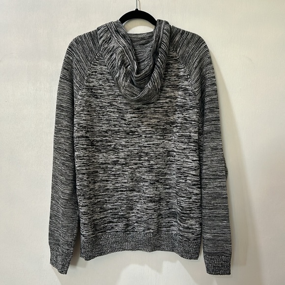 INC MENS MARLED HODDIE POLL OVER SWEATER LONG SLEEVE GREY UNISEX SIZE XL - Picture 2 of 10
